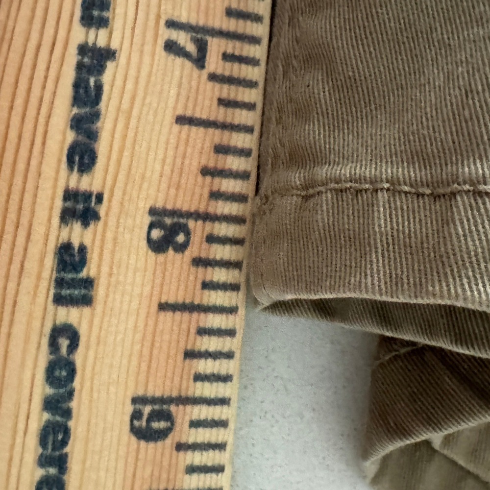 Quiksilver Chino Shorts Mens 32 Khaki Brown Cotton Blend Stretch Flat Front - Picture 6 of 10